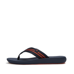 IQUSHION Mens Two-Stripe Webbing Flip-Flops