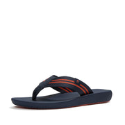 IQUSHION Mens Two-Stripe Webbing Flip-Flops