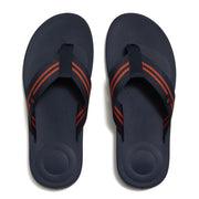 IQUSHION Mens Two-Stripe Webbing Flip-Flops
