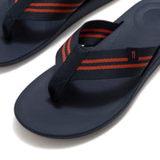 IQUSHION Mens Two-Stripe Webbing Flip-Flops