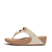 LULU Beaded Toe-Post Sandals - Paris Beige
