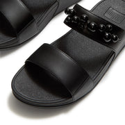 LULU Beaded Slides - All Black