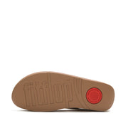 LULU Glossy Button Toe-Post Sandals - Paris Beige