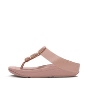FINO Bead-Circle Toe-Post Sandals - Clay Blush