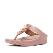 FINO Bead-Circle Toe-Post Sandals - Clay Blush