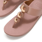 FINO Bead-Circle Toe-Post Sandals - Clay Blush