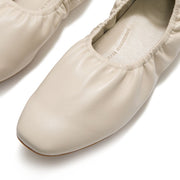 DELICATO Poise Leather Ballerinas - Hazy Taupe