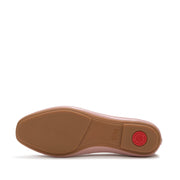 DELICATO Leather Adornment High Ballerinas - Blush Clay