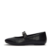 DELICATO Snake Mary Janes - All Black