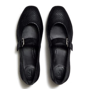 DELICATO Snake Mary Janes - All Black