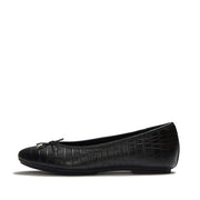 DELICATO Crocodile Ballerinas - All Black