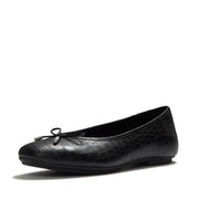DELICATO Crocodile Ballerinas - All Black