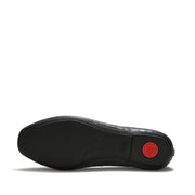 DELICATO Crocodile Ballerinas - All Black