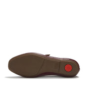 DELICATO Patent Textured Leather Mary Janes - Dark Merlot