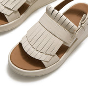 F-MODE Fringe Sandals - Paris Beige
