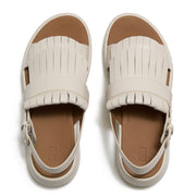 F-MODE Fringe Sandals - Paris Beige