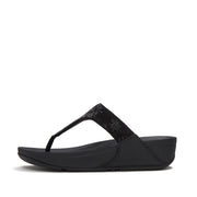 LULU Ombre Crystal Toe-Post Sandals - Black