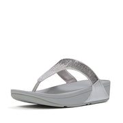 LULU Ombre Crystal Toe-Post Sandals - Silver