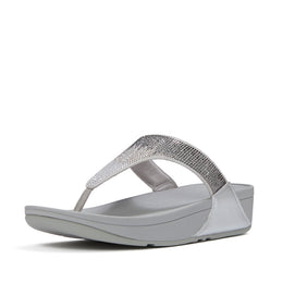 LULU Ombre Crystal Toe-Post Sandals - Silver
