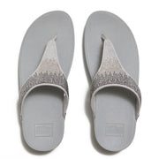 LULU Ombre Crystal Toe-Post Sandals - Silver
