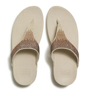 LULU Ombre Crystal Toe-Post Sandals - Hazy Taupe
