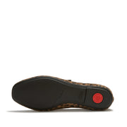 DELICATO Suede Leopard Mary Janes - Tan/Black