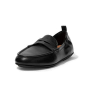 ALLEGRO Metallic Leather Penny Loafers