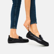 ALLEGRO Metallic Leather Penny Loafers