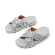 LULU Shimmerfoil Cross Slides