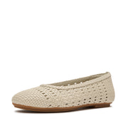 DELICATO Woven Ballerinas - Hazy Taupe