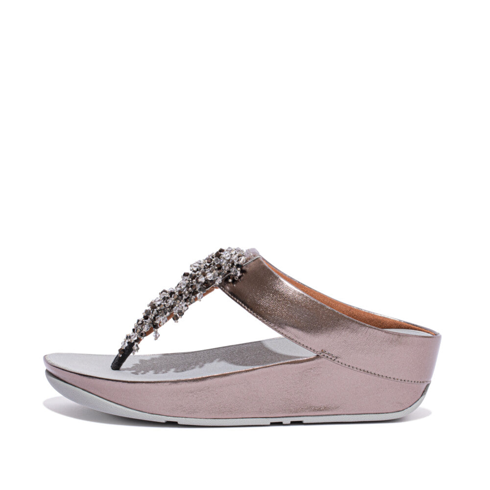 beaded toe post sandals