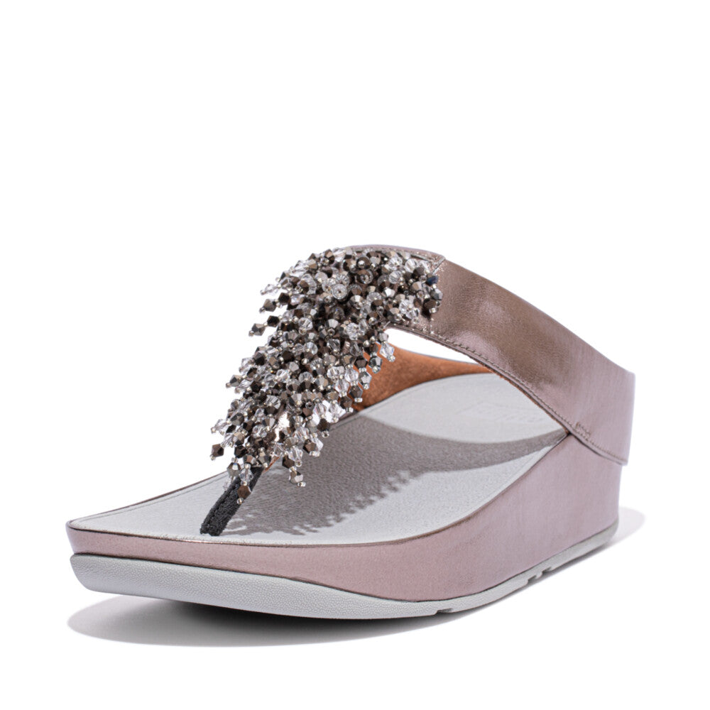 beaded toe post sandals