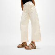 LULU Crystal-Buckle Leather Slides