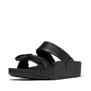 LULU Glitz-Bow Leather Slides