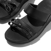 LULU Glitz-Bow Leather Slides