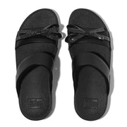 LULU Glitz-Bow Leather Slides