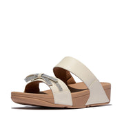 LULU Glitz-Bow Leather Slides