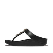 FINO Crystal-Jewel Toe-Post Sandals