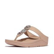 FINO Crystal-Jewel Toe-Post Sandals