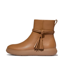 iQ-COMFF Tassel Leather Short Boots