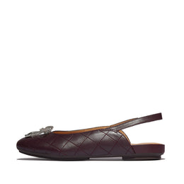 FitFlop x Song Hye Kyo<br>DELICATO Crystal-Bow Quilted-Leather Slingbacks