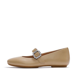 DELICATO Crystal-Buckle Leather Mary Janes