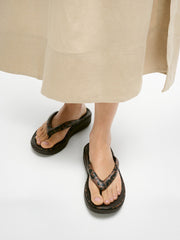 RELIEFF Leopard Recovery Toe-Post Sandals
