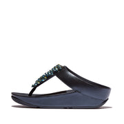 RUMBA Iridescent Beaded Toe-Post Sandals