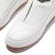F-MODE Tumbled-Leather Laceless Sneakers