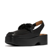 FitFlop x Song Hye Kyo<br>F-LUMA Beaded-Chain Leather Slingback Loafers