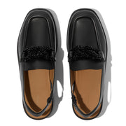 FitFlop x Song Hye Kyo<br>F-LUMA Beaded-Chain Leather Slingback Loafers