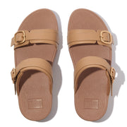 LULU Adjustable Leather Slides