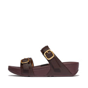LULU Adjustable Leather Slides