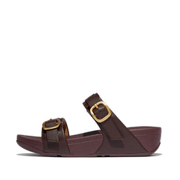 LULU Adjustable Leather Slides